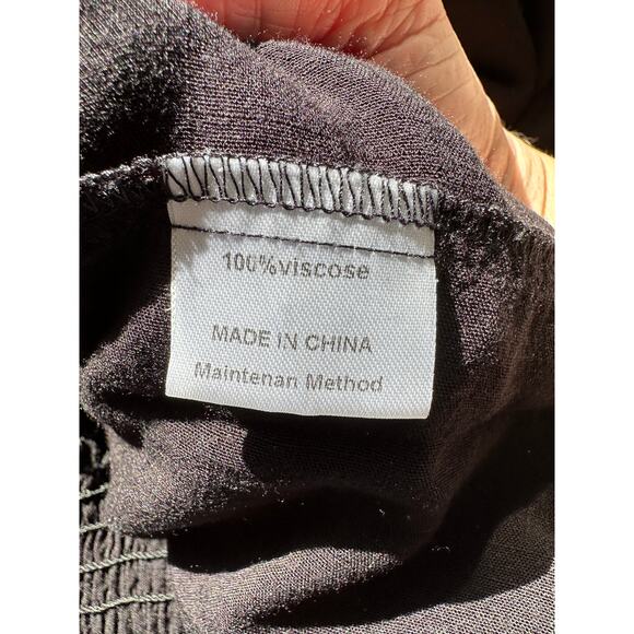 Zesica Women’s Black Tie-Strap Smocked Maxi Dress US S - Picture 10 of 15